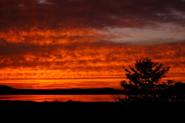 コムケ湖夕焼け雲4
