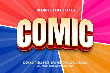 comic 3d style text effect