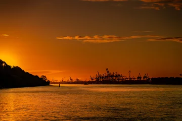 Blick über die Elbe auf den Hafen von Hamburg © Michael