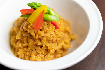 カレーソースリゾット