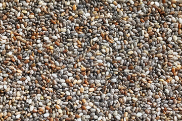 Close up picture of chia seeds.