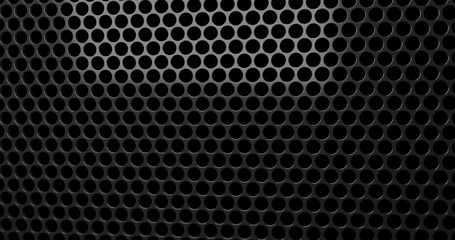 dot grid on black metal 3d