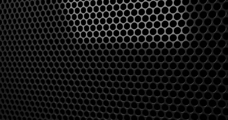 Naklejka premium dot grid on black metal 3d