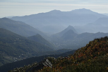 Obraz premium paysage de montagne en Ariège depuis le Col de Port