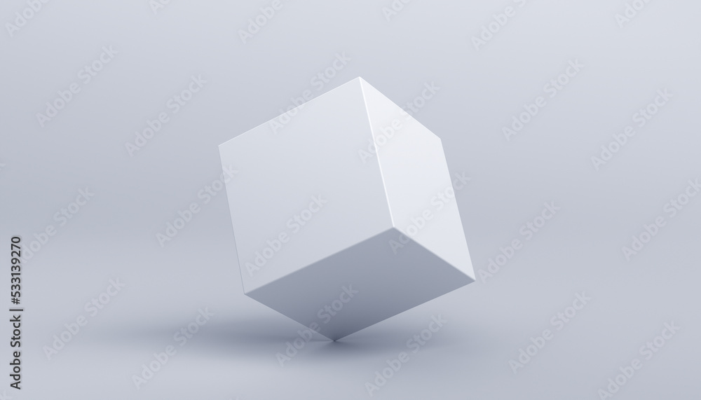 Poster abstract 3d render of a cube