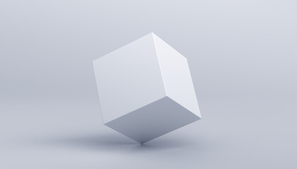 Abstract 3D Render of a cube - obrazy, fototapety, plakaty