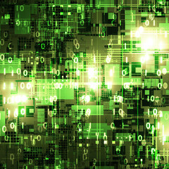 Sci-Fi technology background pattern used as a clothing motif