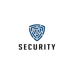 Authentication Security Shield Protection Logo Design