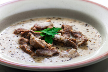 pork meat with cumin sauce