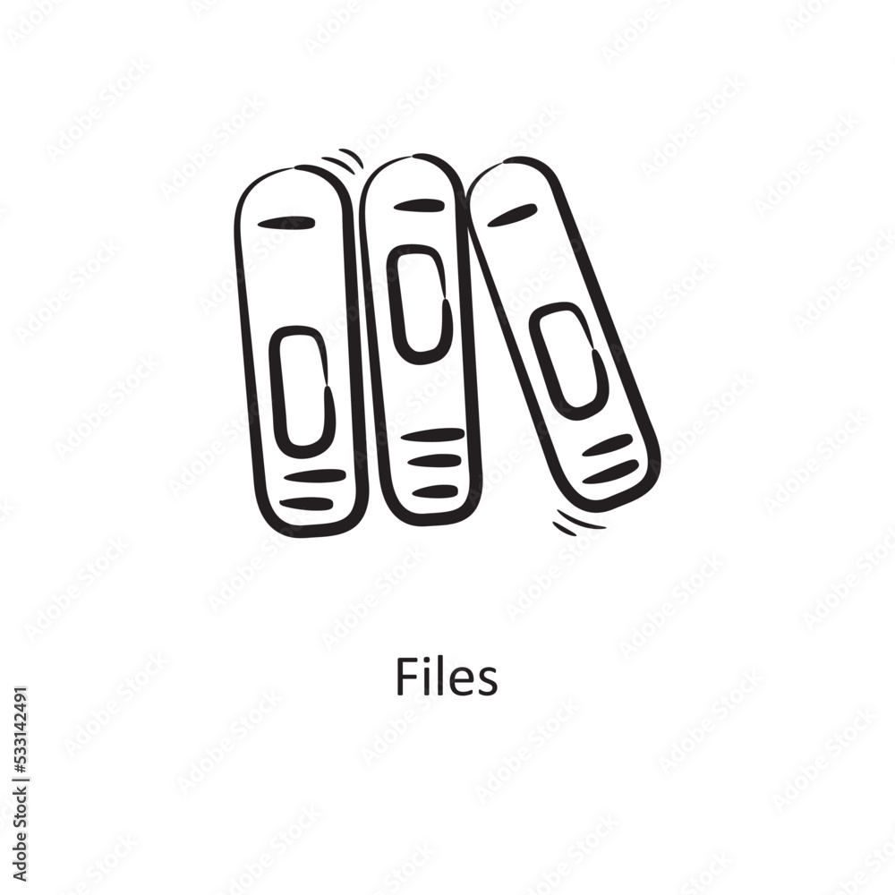 Poster files outline icon design illustration. project management symbol on white background eps 10 file