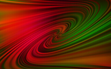 Dark Green, Red vector abstract blurred background.