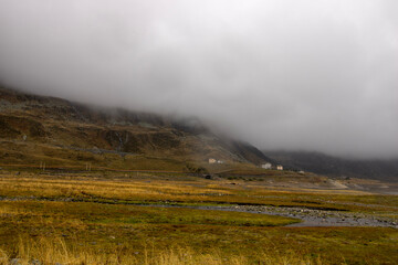 fog in the mountains