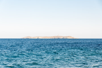 Obraz premium Syros port on a colorful summer day, Cyclades, Aegean sea, Greece