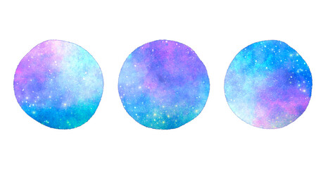 宇宙 星空 丸 アイコンセット 背景 PNG 透過