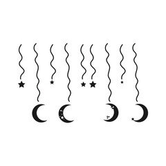 Fototapeta premium Elements moon and star dangling 