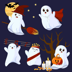 Cute halloween set Casper Ghost