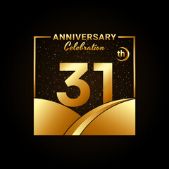 31th anniversary, Anniversary Celebration template design. Logo vector illustration