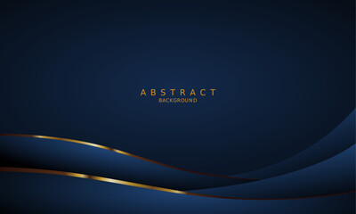 dark blue luxury premium background and gold line.