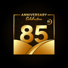 85th anniversary, Anniversary Celebration template design. Logo vector illustration