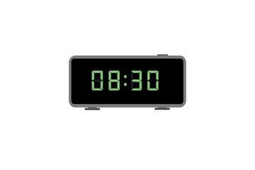Electronic clock. Vector illustration on a white background