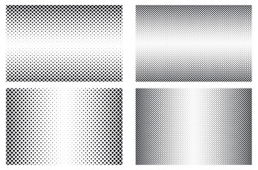 Halftone rhombuses dots. Checkered halftone pattern. Abstract rhombus background.