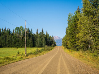 Fototapeta premium gravel road in the rocky mountains