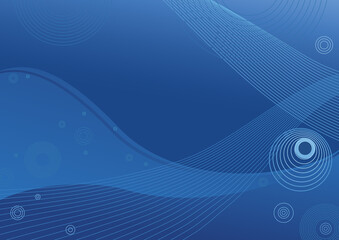 Blue elegant lines, abstract background.