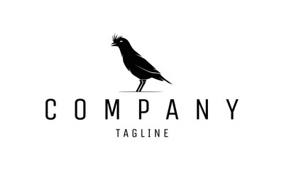 Naklejka premium simple outline bird logo vector