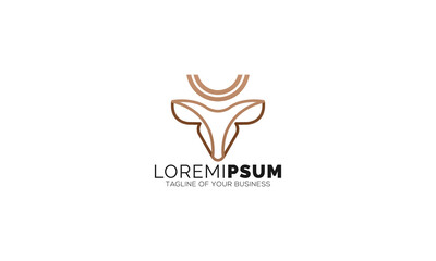 deer head line elegant logo icon designs vector