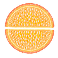 crayon crayon fractal 1fraction 2 orange fruit cute cartoon