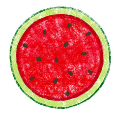 crayon crayon fractal cute cartoon watermelon fruit
