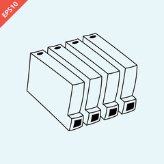 cartridge design vector flat isolated illustration