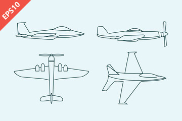 Military plane cartoon design flat isolated vector illustration