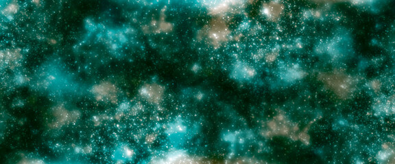 Background with particles. Abstract colorful background. Outer space. Frost and lights background. Nebula and stars in space. Abstract acrylic watercolor grunge paint background.