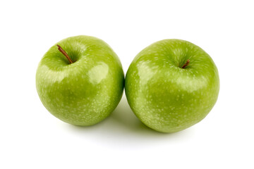 Granny smith apples, isolated on white background.