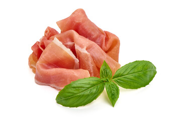 Jamon, jerked meat, isolated on white background. High resolution image.