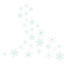 blue christmas background with snowflakes