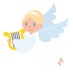 Christmas angel with harp