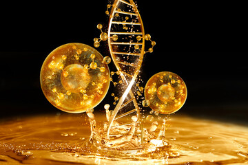 gold molecule for cosmetics product