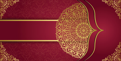Royal gorgeous arabesque style invitation card. Arabesque style beautiful decorative background design.