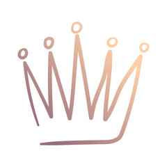 king crown doodle gradient