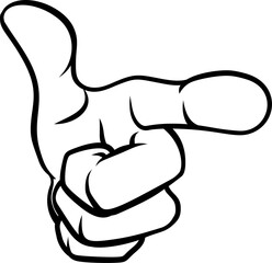 Pointing Cartoon Hand