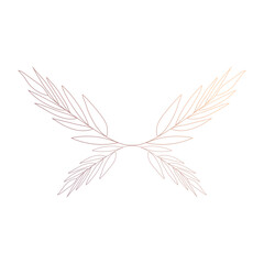 doodle leaf wedding decoration gradient