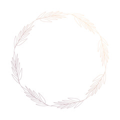 doodle leaf wedding decoration gradient