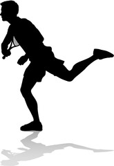 Tennis Silhouette Sport Player Man