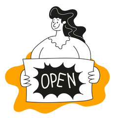 open store people illustration