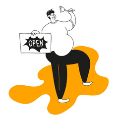 open store people illustration
