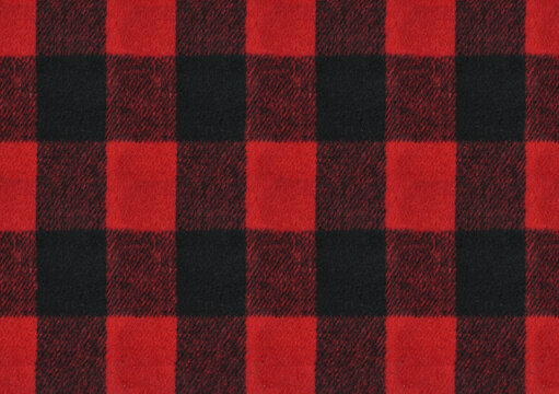 Seamless Red Gingham Check  Wool Texture