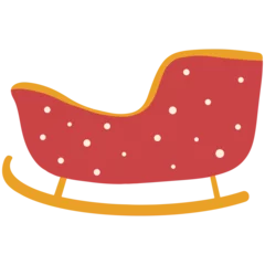 Türaufkleber Christmas Sledge Cartoon Doodle © Darunwan