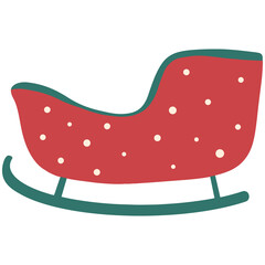 Christmas Sledge Cartoon Doodle